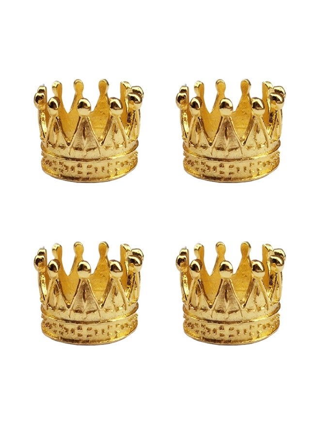 TTFdacai 4Pcs Mini Alloy Crown 1/12 Scale Metal Doll Crown Tiny Miniature Crown for Handicrafts, Miniatures, Doll Headwear Accessories - Image 1